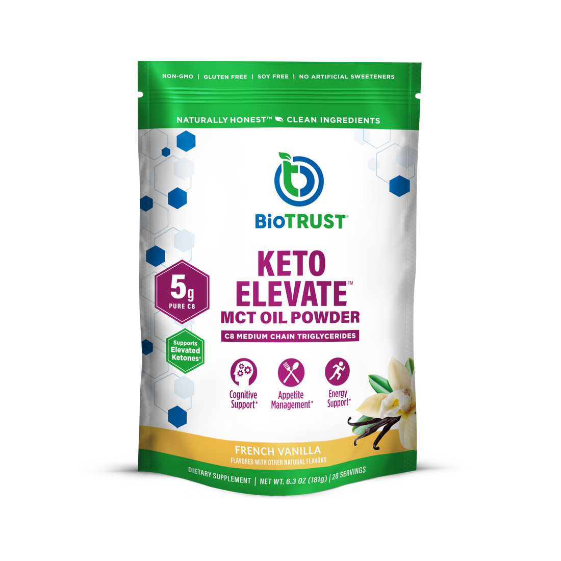 KETO ELEVATE™ C8 MCT OIL POWDER