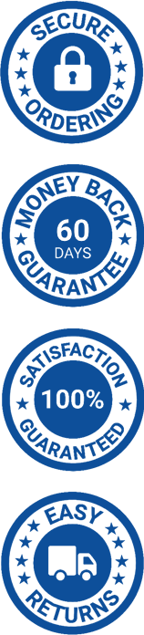 Trust Badges - Secure Ordering, Money Back Guarantee, Satisfaction Guaranteed, Easy Returns
