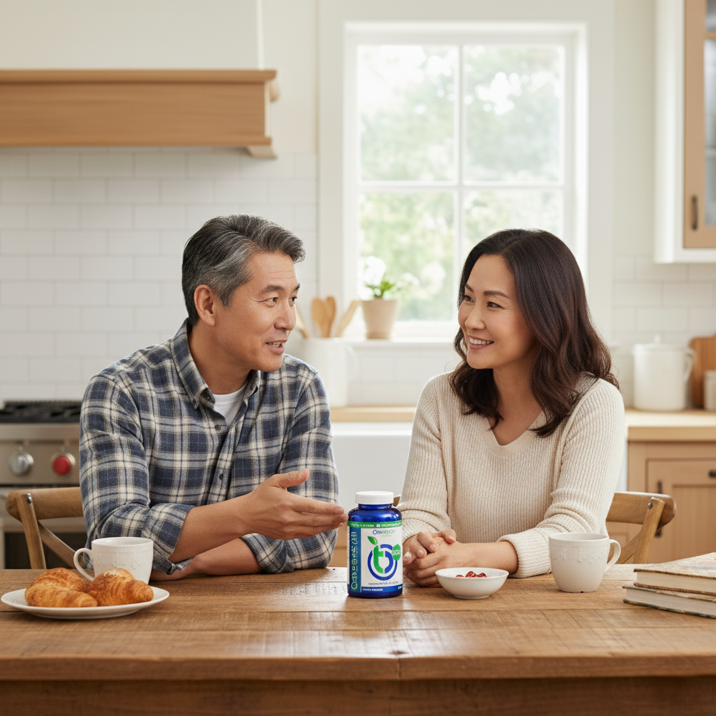 Man drinking supplement