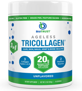 Ageless Tri Collagen Powder® — Hair, Skin, Nails, Joint and Bone Health