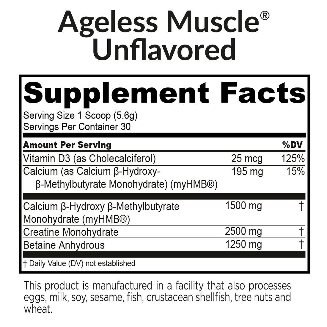 Ageless Muscle - Unflavored (6 Pack) - Image 2 of 2