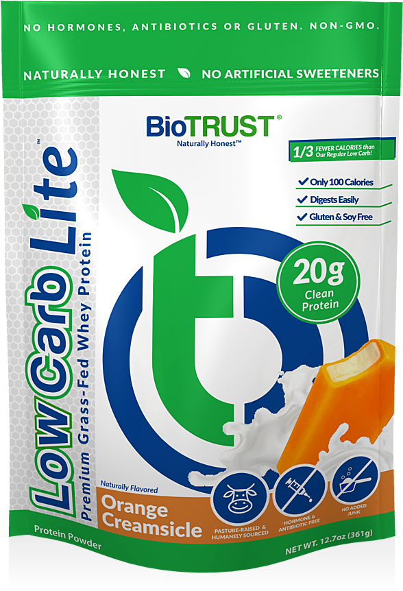 LOW CARB LITE™ PROTEIN POWDER  — ORANGE CREAM GRASS-FED WHEY ISOLATE