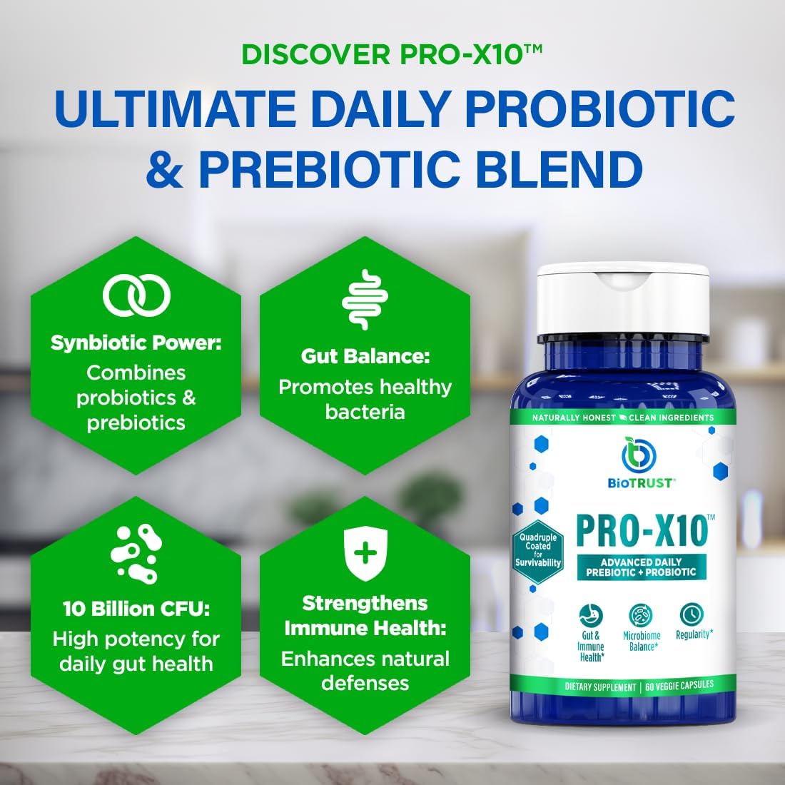 Pro-X10™ — Advanced Probiotic Supplement with Prebiotics - Image 2 of 7