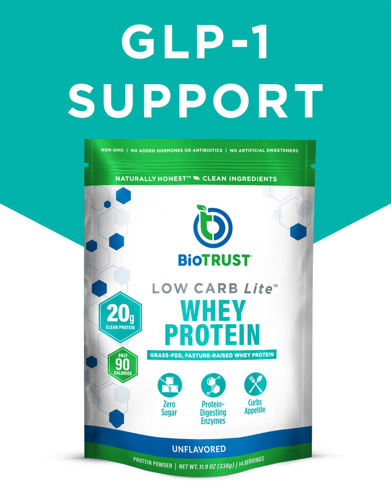 glp-1 support low carb lite whey protein unflavored
