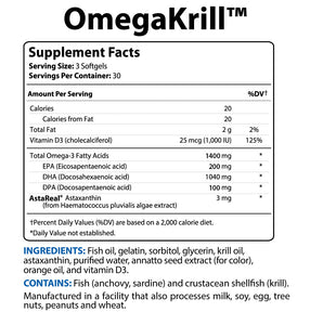 OmegaKrill Supplement Facts