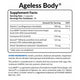 Ageless Body Supplement Facts