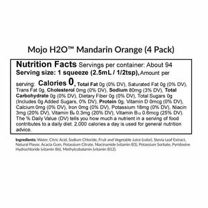 Mojo H2O Water Enhancer Nutrition Facts