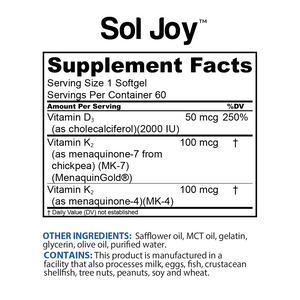 Sol Joy Supplement Facts