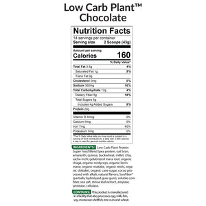 Low Carb Plant Chocolate Nutrition Facts
