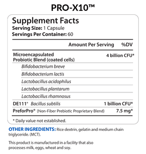 Pro-X10 Supplement Facts